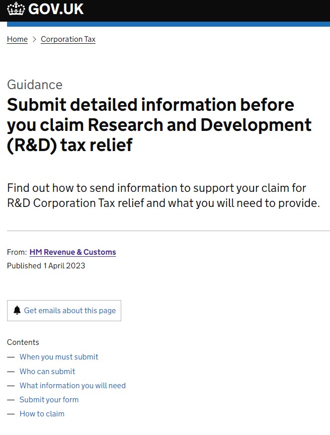 R&D Tax Relief changes from 1 Aug 2023