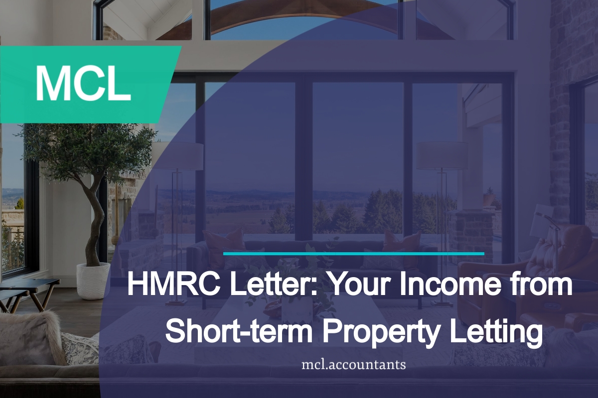 HMRC Letter: Your Income from Short-term Property Letting